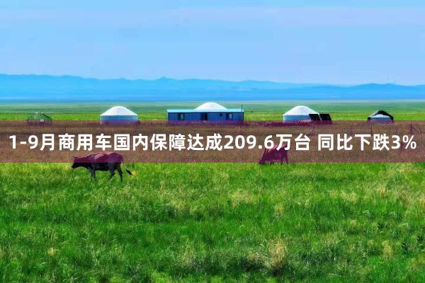 1-9月商用车国内保障达成209.6万台 同比下跌3%